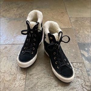 CONVERSE ‘ALL STAR’ blue leather high top sneaker